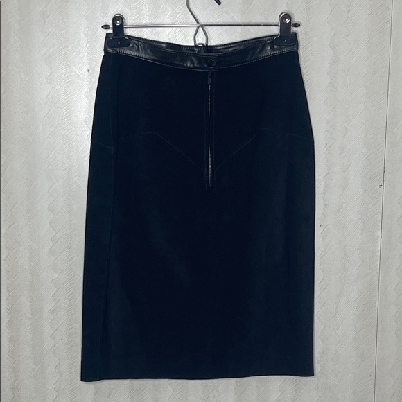 GERALD BABIN Vintage Paris Leather Skirt Made In France Size S - Picture 2 of 4